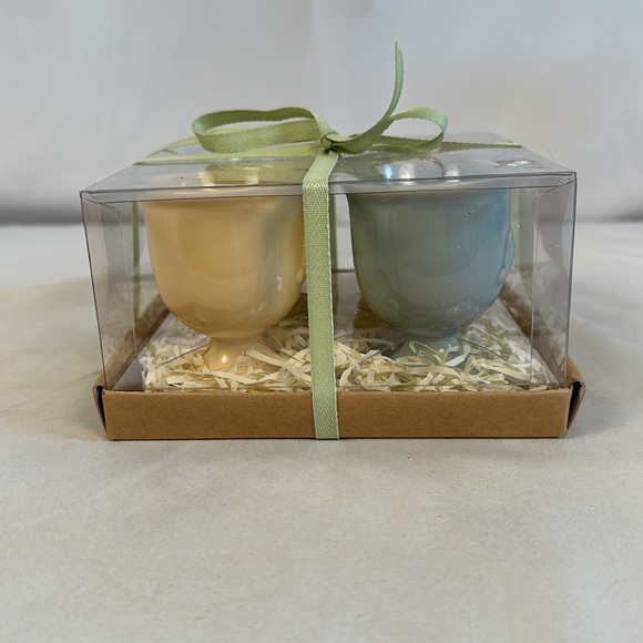 Vintage Hallmark Ceramic Decorative Egg Cup Holders. Set of Four. 1990 NIB - Picture 7 of 9